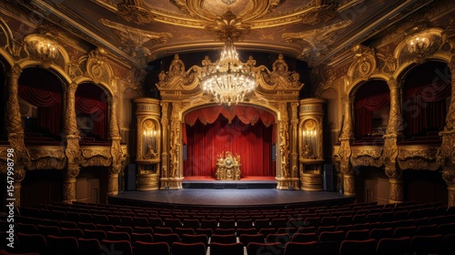 interior gold lights broadway