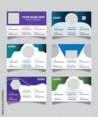 Bundle ID card design templates for your use and pass