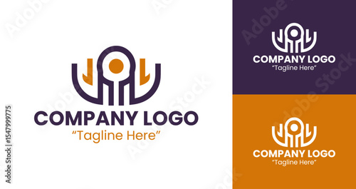 Creative and Professional Logo Concepts for Startups and Entrepreneurs in Orange and Purple