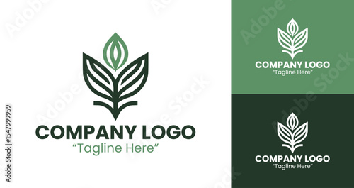 Professional and Minimalist Logos for Luxury and Premium Branding in Green