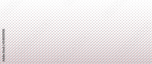 Blended  doodle hearts on white for pattern and background,  Abstract geometric texture collection design.