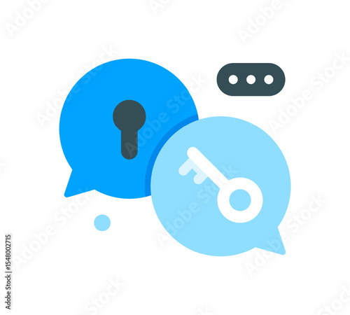 security questions for account verification concept,flat design icon vector illustration