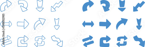 Free Download Arrows set black icons. Arrow icon. Arrow vector collection. Doddle arrow set, collection of arrows. Collection different arrows sign. Black vector arrows icons - GFXLoad