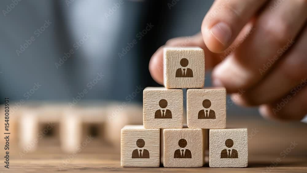 Strategic Talent Management, HR Professional Selecting Key Personnel, Leadership Development and Organizational Structure Building Concept, Video