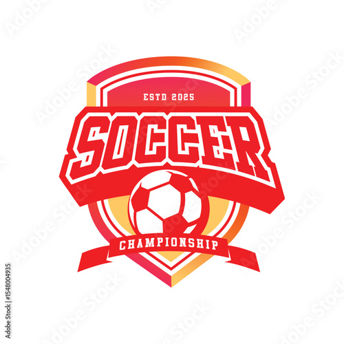 football logo, badge design template 