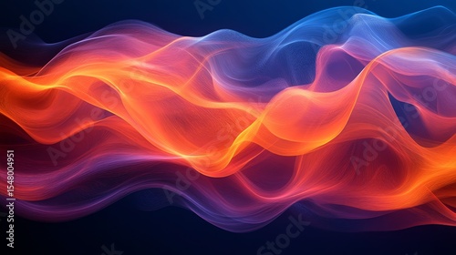 Abstract Flowing Energy Waves Background