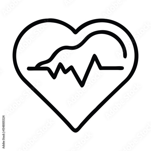 heart and heartbeat symbol
