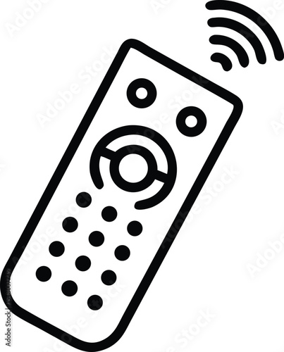 Wireless remote control icon isolated on white background