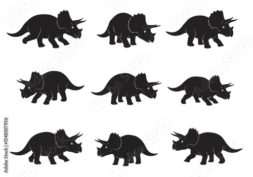 Silhouette Triceratops Herd Exploring Ancient Earth A Journey Through Prehistoric Landscapes Unveiling the Majesty of Horned Dinosaurs