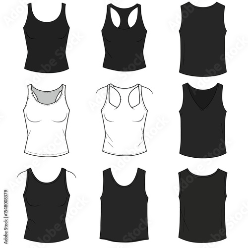 The Fashionable Summer Tank Tops Collection for Women Sleek and Stylish Options for Everyday Wear Featuring Various Colors and Design