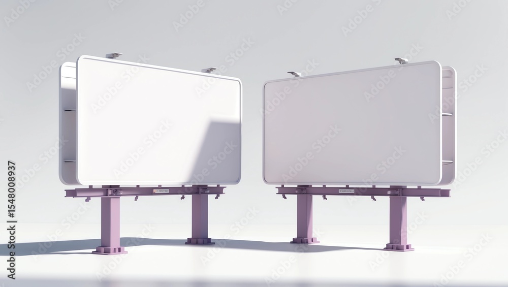 Obraz premium Empty billboard for displaying advertisements