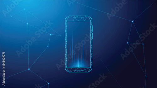 Digital Connectivity: A contemporary illustration showcasing a network of digital connections enveloping a smartphone device, emphasizing technological advancements and global communication.