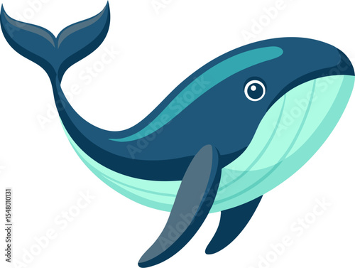 vector illustration of a whale