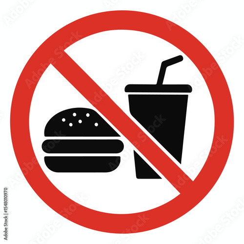 A Symbolic Representation of Prohibited Food and Drink An Image Conveying Restriction and Dietary Guidelines at a Glance