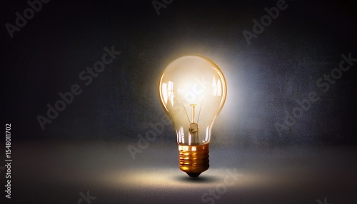 light bulb glowing in the dark