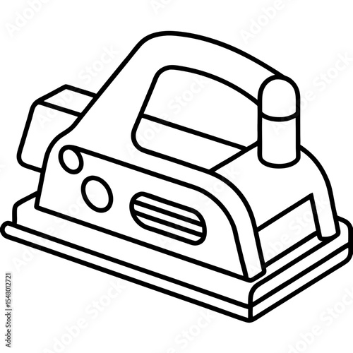 Electric Planer Minimalist Line Illustration