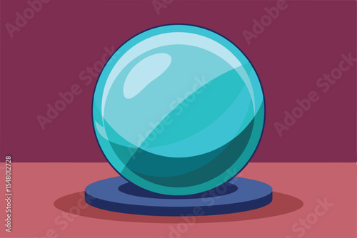 Mystic Teal Crystal Ball Unveiling Secrets and Future Visions
