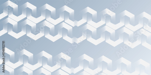 Modern white abstract background with dynamic wavy hexagon texture. suitable for wallpaper simple nice art minimalist