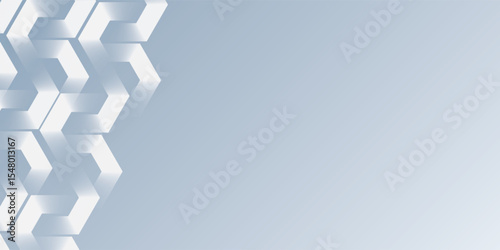 Modern white abstract background with dynamic wavy hexagon texture. suitable for wallpaper simple nice art