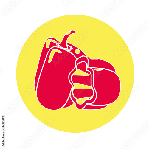 LOGO MARCA SIMBOLO PIMIENTO FRUTAS VERDURAS