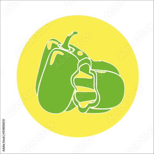 LOGO MARCA SIMBOLO PIMIENTO FRUTAS VERDURAS