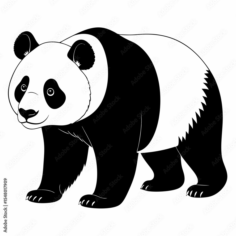 Naklejka premium panda bear vector illustration
