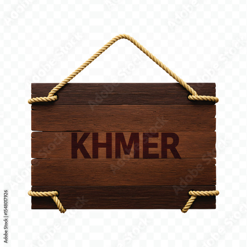 wooden sign hanging on a rope