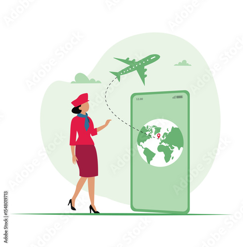 Flight Booking and Travel App Illustration