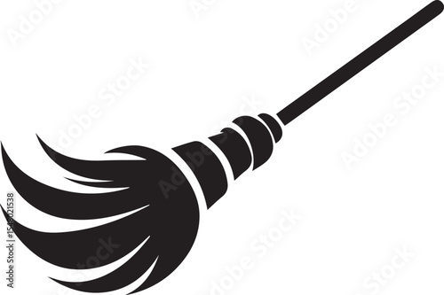 Witchs Broomstick silhouette 