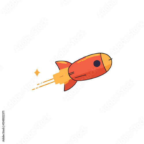rocket on a white background