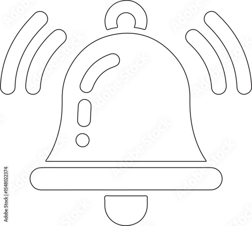vector illustration of a bell silhouette 