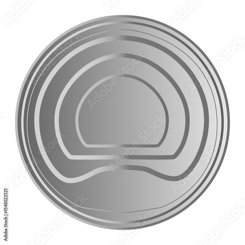 Concentric gray circles create a captivating modern abstract design, forming an intriguing visual pattern with a metallic sheen and subtle gradient shading