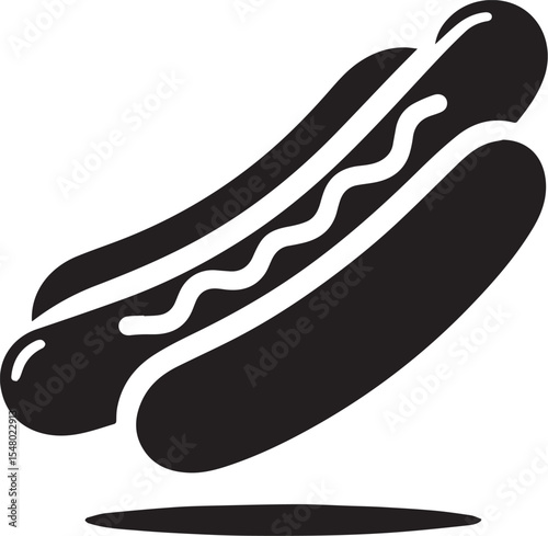 Hotdog silhouette icon