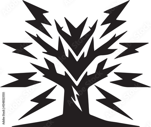 vector silhouette of a tree