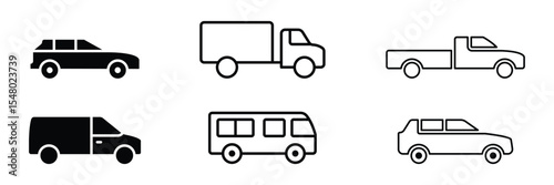Car icon set vector illustration
