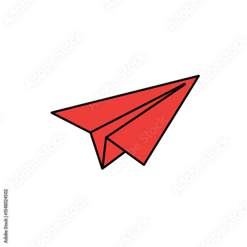 paper plane isolated on white