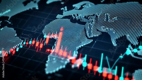 Global Financial Market Data Visualization Concept