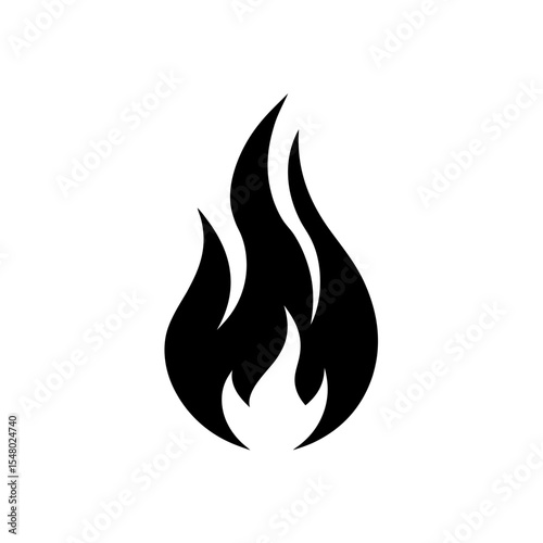 Fire Flame Icon Vector with Flat and Clean Isolated Style