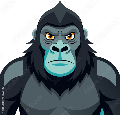 vector illustration of cartoon Gorilla