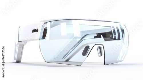 Futuristic White Smart Glasses, Sleek Design for the Future