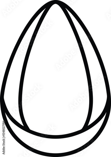 beauty blender icon line art vector illustration on transparent background