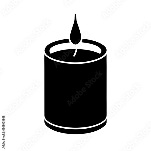 Scented Candle Icon Vector with Flat and Clean Isolated Style
