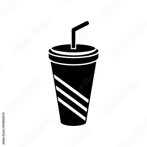Slushie Cup Icon Vector in Flat and Clean Isolated Style