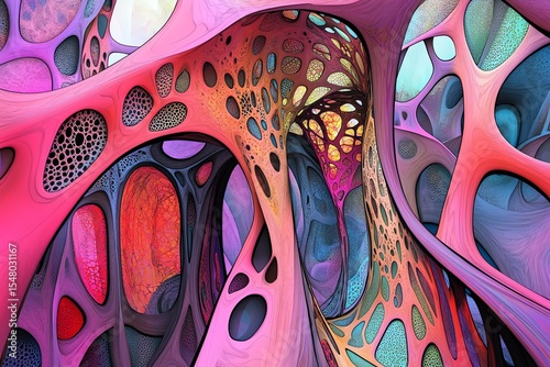 Abstract Organic Network Background