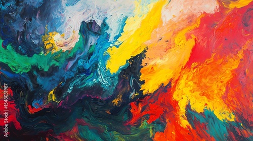Abstract Colorful Acrylic Painting Background