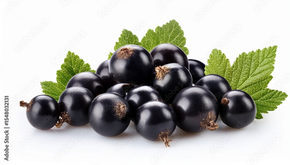 Fototapeta premium black currant isolated on white background