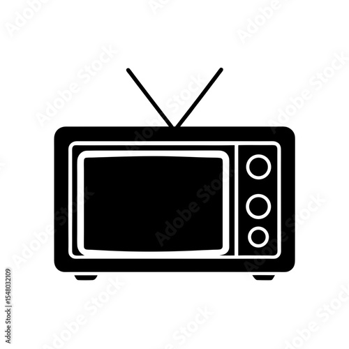 Television Icon Vector in Flat and Clean Isolated Design