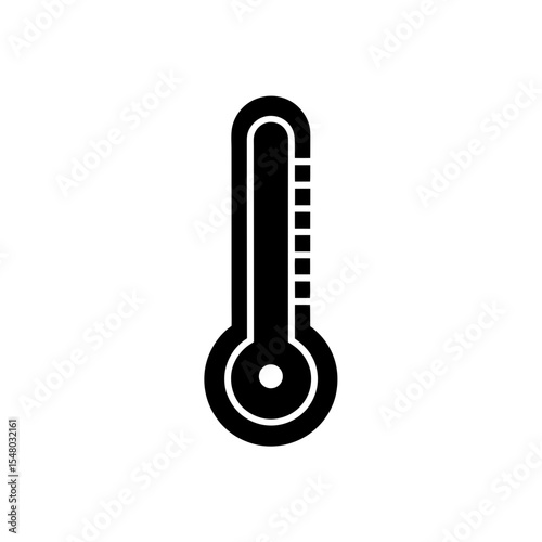 Thermometer Icon Vector in Flat and Clean Isolated Style