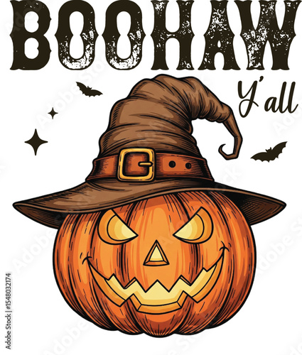 Cowboy Halloween Sublimation Design