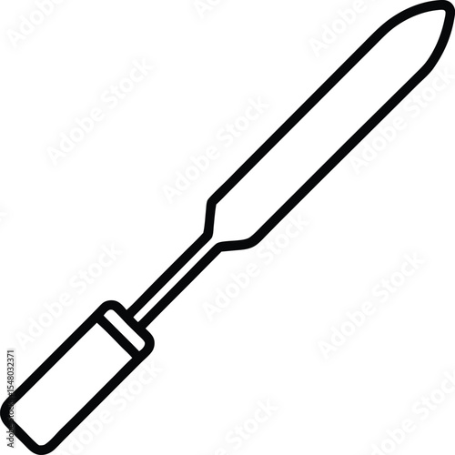 chisel icon line art vector illustration on transparent background